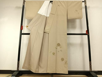 平和屋着物●洗える最高級着物　＜英＞はなぶさ謹製　訪問着　雪輪花文　金彩　洗える着物　AABH0617fy