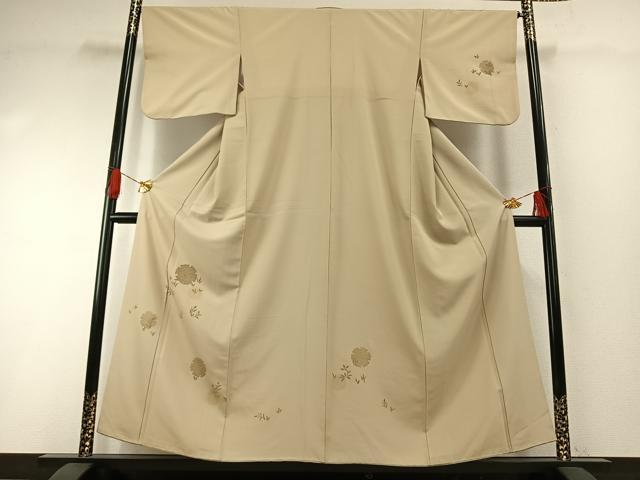 平和屋着物●洗える最高級着物　＜英＞はなぶさ謹製　訪問着　雪輪花文　金彩　洗える着物　AABH0617fy