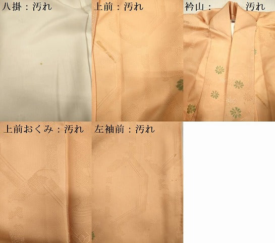 平和屋着物■上質な小紋 舞花地紋 地紋起こし 暈し染め 正絹 逸品 DABC7930ya