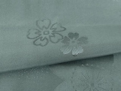 平和屋着物●上質な長襦袢　無双仕立て　舞桜地紋　正絹　逸品　DABD1609ps