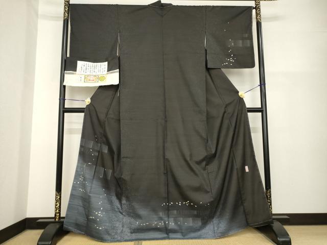 平和屋着物●本場大島紬　染大島　訪問着　花画廊　舞桜　織の彩華　証紙付き　正絹　逸品　未使用　AABH2610ck