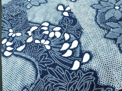 平和屋着物∴夏物　浴衣　有松鳴海絞り　舞花文　綿　逸品　DABD2874cd