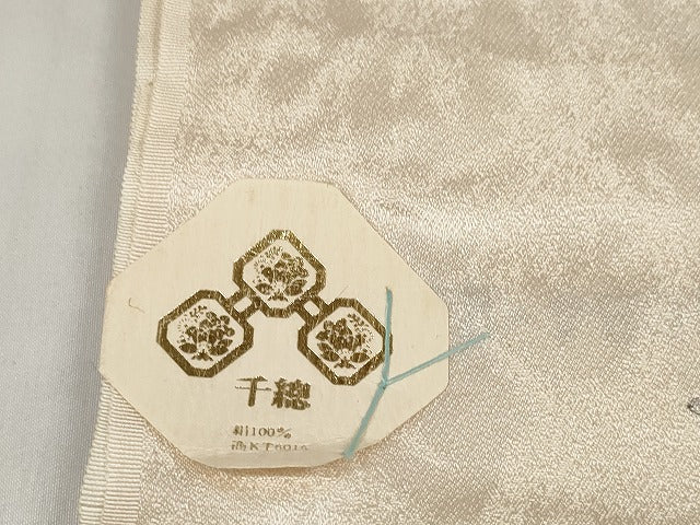 平和屋着物●創業460年・千總　小紋　反物　着尺　花尽くし　銀彩　鈴乃屋扱い　証紙付き　逸品　未使用　DABD7166zzz