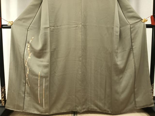 平和屋着物●訪問着　友禅　駒刺繍　横笛　金彩　正絹　逸品　AABH0621fy