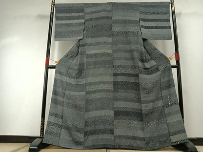 平和屋着物●江戸小紋　小紋師　基之作　百柄　正絹　逸品　AABH0638fy