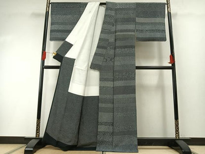 平和屋着物●江戸小紋　小紋師　基之作　百柄　正絹　逸品　AABH0638fy