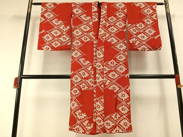 平和屋着物●アンティーク　大正ロマン　長襦袢　袷　舞花文　正絹　逸品　AABH0631fy
