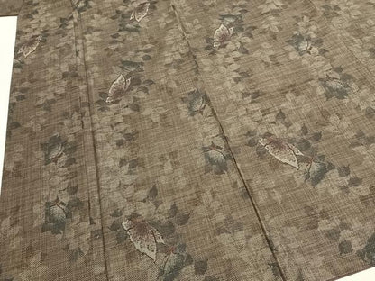 平和屋着物●本場大島紬　カタス7マルキ　舞蝶文　正絹　逸品　AABH0662fy