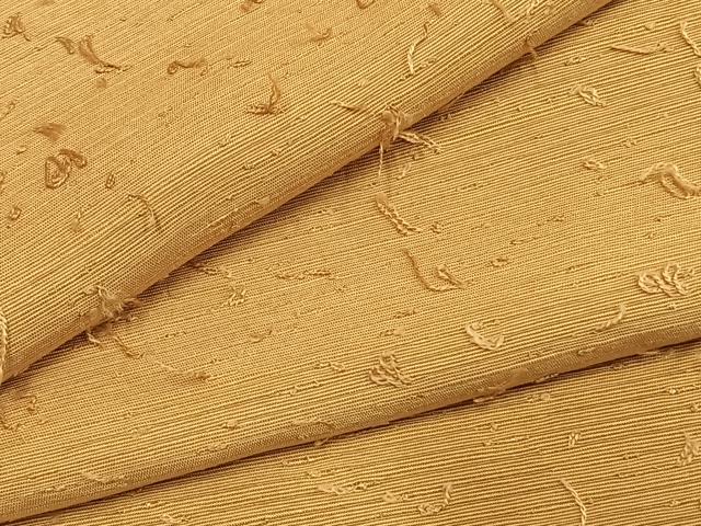 平和屋着物●髭紬　飴色　正絹　逸品　AABH0659fy