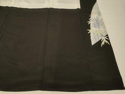 平和屋着物■豪華黒留袖　笹竹文　暈し染め　金彩　正絹　逸品　AABG9782fw