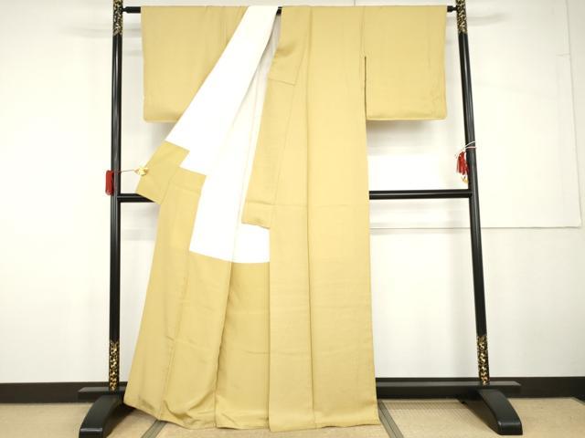平和屋着物●上質な色無地　紋意匠　蒸栗色　正絹　逸品　AABG9960cs 平和屋着物○上質な色無地 紋意匠 蒸栗色 正絹 逸品 AABG9960cs