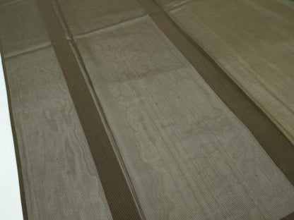 平和屋本店＊極上　希少　夏物　本場黄八丈　夏黄八　黒八丈　紗紬　西條吉広　縞　証紙付き　逸品　未使用　CZAA5503s6