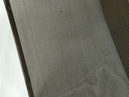 平和屋本店＊極上　希少　夏物　本場黄八丈　夏黄八　黒八丈　紗紬　西條吉広　縞　証紙付き　逸品　未使用　CZAA5503s6