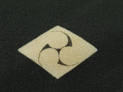 平和屋本店●極上　アンティーク　大正ロマン　振袖　駒刺繍　松竹梅折鶴花文　黒地　金銀糸　逸品　CZAA5518s6