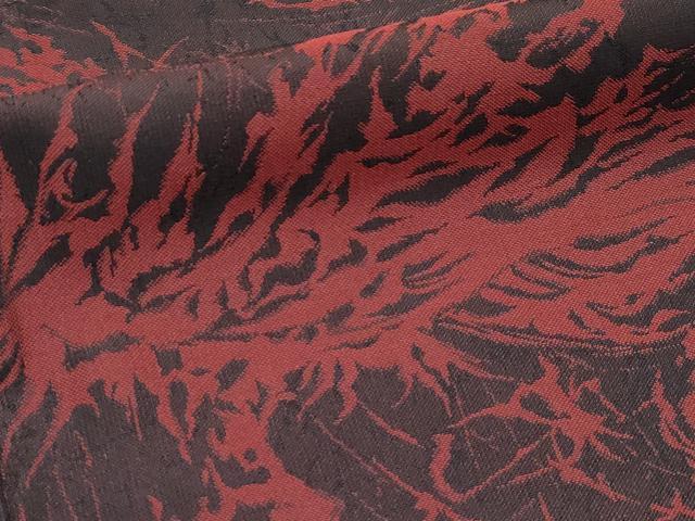 平和屋本店＊極上 夏物 男性 お召 紗 龍 黒地 さが美扱い 逸品 CZAA5543s6