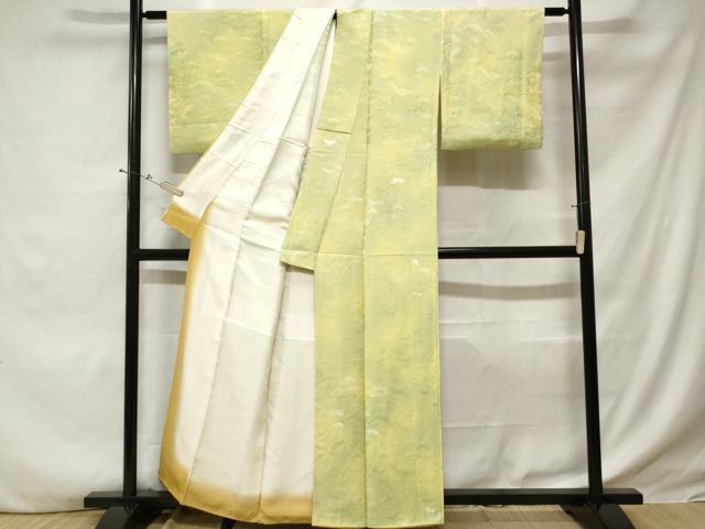 平和屋着物■上質な小紋 地紋起こし 枝松文 暈し染め 正絹 逸品 CABE1965ev