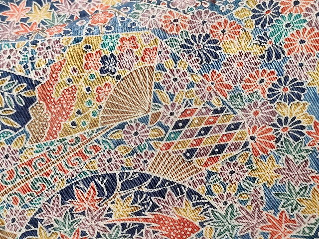 平和屋着物■上質な小紋 切嵌風景文 正絹 逸品 CABE1938ev