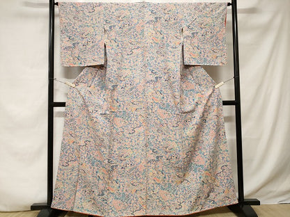 平和屋着物■上質な小紋 切嵌風景文 正絹 逸品 CABE1938ev