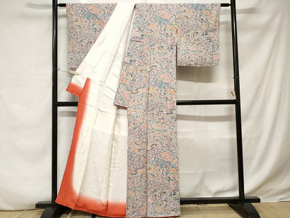 平和屋着物■上質な小紋 切嵌風景文 正絹 逸品 CABE1938ev