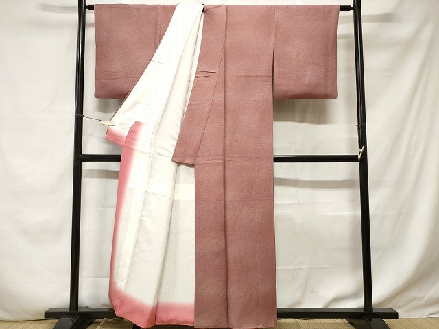 平和屋着物■上質な小紋 紗上聖作 本草木染め 霞文 暈し染め 正絹 逸品 CABE1946ev
