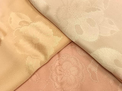 平和屋着物●振袖用長襦袢　無双仕立て　辻が花地紋　暈し染め　半衿刺繍　正絹　逸品　AABH0679fy