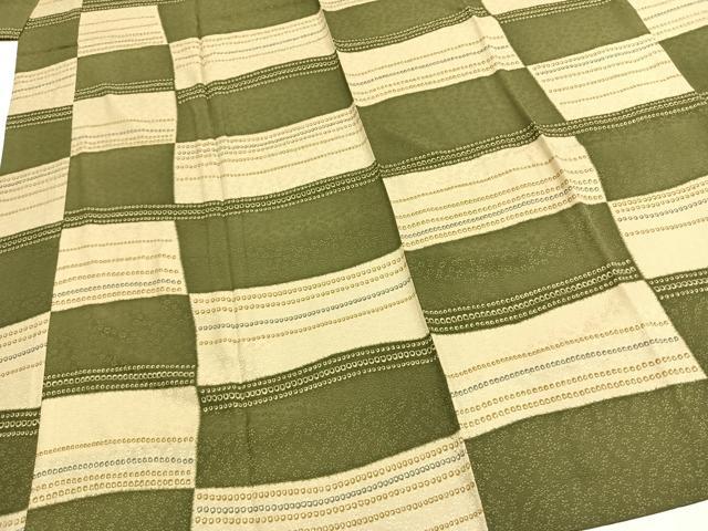 平和屋着物●長襦袢　無双仕立て　市松文様　正絹　逸品　AABH0676fy