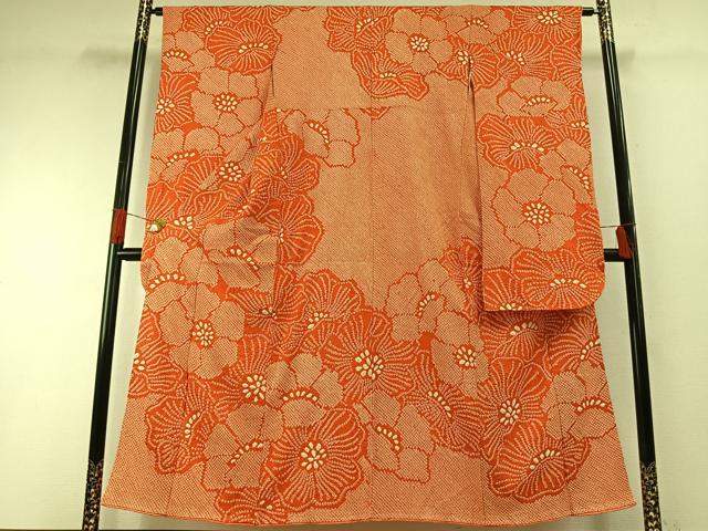 平和屋着物●豪華振袖　総絞り　舞花文　正絹　逸品　AABH0673fy