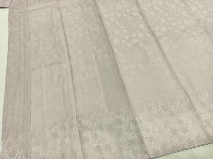 平和屋着物●長襦袢　袷　葉尽くし地紋　鴇鼠色　さが美扱い　正絹　逸品　未使用　AABH0677fy