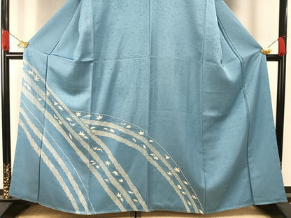 平和屋着物●訪問着　舞葉文　正絹　逸品　AABH0703fy