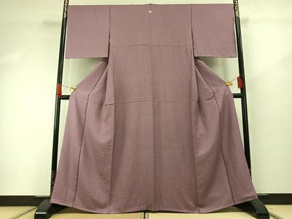 平和屋着物●上質な色無地　浅紫色　正絹　逸品　AABH0706fy