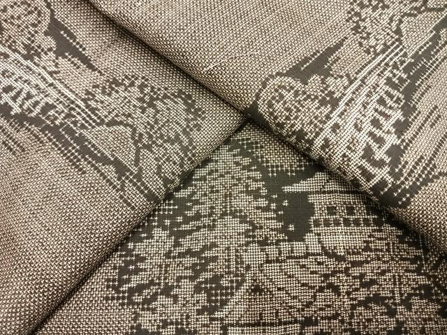 平和屋着物●本場大島紬　カタス9マルキ　風景文　正絹　逸品　未使用　AABH4162ph 平和屋着物○本場大島紬 カタス9マルキ 風景文 正絹 逸品 AABH0714fy