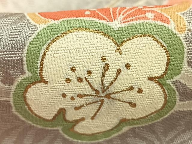 平和屋着物●訪問着　友禅　枝梅松文　暈し染め　金彩　正絹　逸品　未使用　AABH0718fy