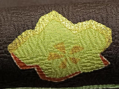 平和屋着物●上質な小紋　竹　梅　金彩　正絹　逸品　AABH0701fy