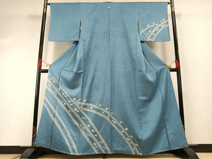 平和屋着物●訪問着　舞葉文　正絹　逸品　AABH0703fy