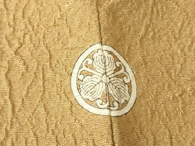 平和屋着物●上質な色無地　霞地紋　芝翫茶色　正絹　逸品　DABC3769az 平和屋着物○上質な色無地 霞地紋 芝翫茶色 正絹 逸品 DABC3769az