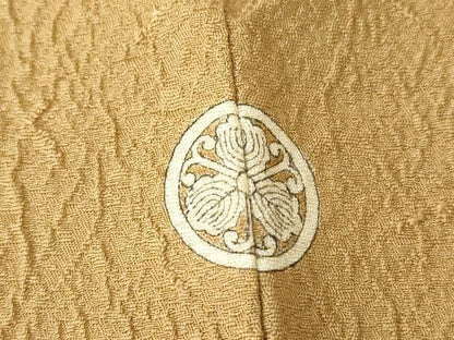 平和屋着物●上質な色無地　霞地紋　芝翫茶色　正絹　逸品　DABC3769az