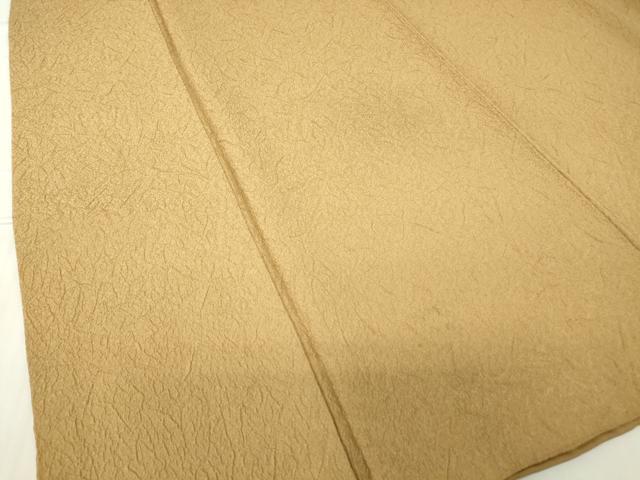 平和屋着物○上質な色無地 霞地紋 芝翫茶色 正絹 逸品 DABC3769az