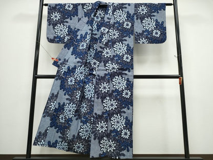 平和屋着物∴夏物　浴衣　花火　リップル生地　綿　逸品　CABD2766ng