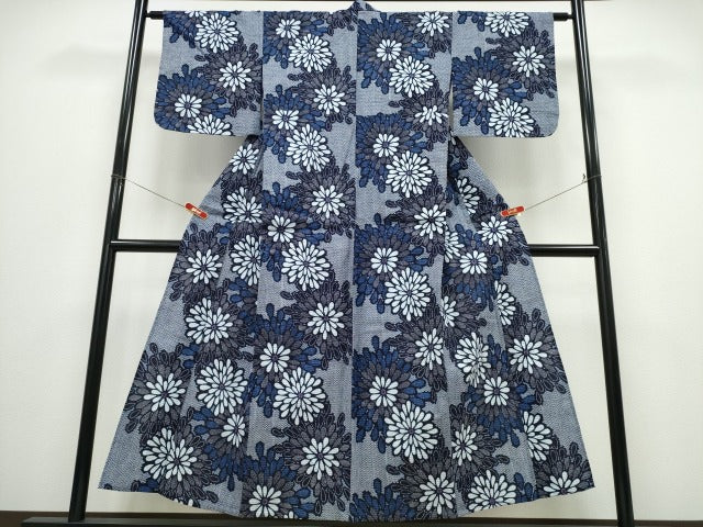 平和屋着物∴夏物 浴衣 花火 リップル生地 綿 逸品 CABD2766ng