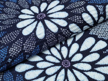 平和屋着物∴夏物　浴衣　花火　リップル生地　綿　逸品　CABD2766ng
