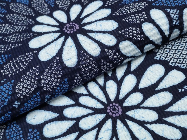 平和屋着物∴夏物　浴衣　花火　リップル生地　綿　逸品　CABD2766ng