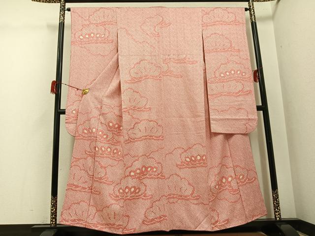 平和屋着物●豪華振袖　絞り　松　正絹　逸品　AABH3803ph