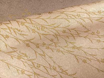 平和屋着物●訪問着　駒刺繍　草花文　暈し染め　金彩　正絹　逸品　AABH3156ph