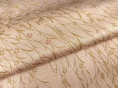 平和屋着物●訪問着　駒刺繍　草花文　暈し染め　金彩　正絹　逸品　AABH3156ph