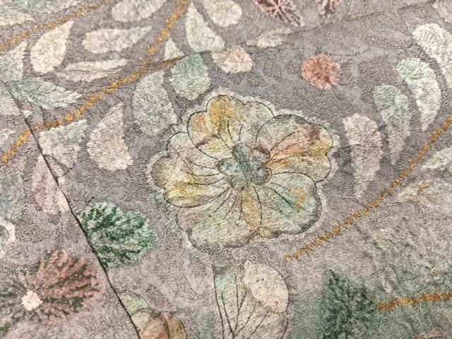 平和屋着物●訪問着　辻が花　絞り　暈し染め　金彩　金通し地　正絹　逸品　AABH3838ph