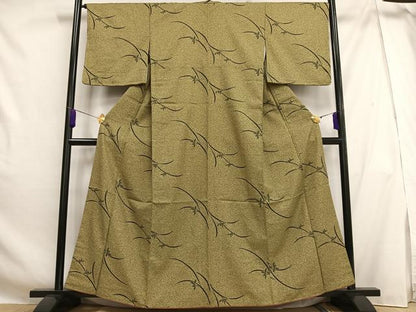 平和屋着物■小紋　草花文　洗える着物　未使用　AABH0954oa