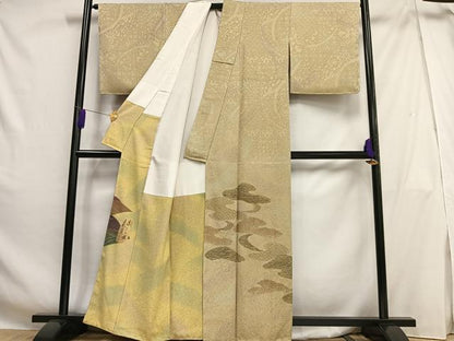 平和屋着物■色留訪問着　作家物　霞文　暈し染め　金彩　正絹　逸品　AABH0964oa
