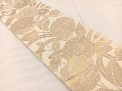 平和屋着物◎六通柄　本袋帯　草花文　正絹　逸品　BAAX0762hv