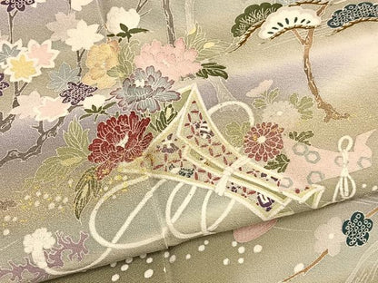 平和屋着物■訪問着　浜松花束文　暈し染め　金彩　正絹　逸品　BAAW7600hv