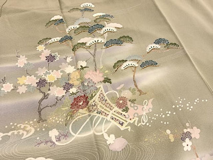 平和屋着物■訪問着　浜松花束文　暈し染め　金彩　正絹　逸品　BAAW7600hv